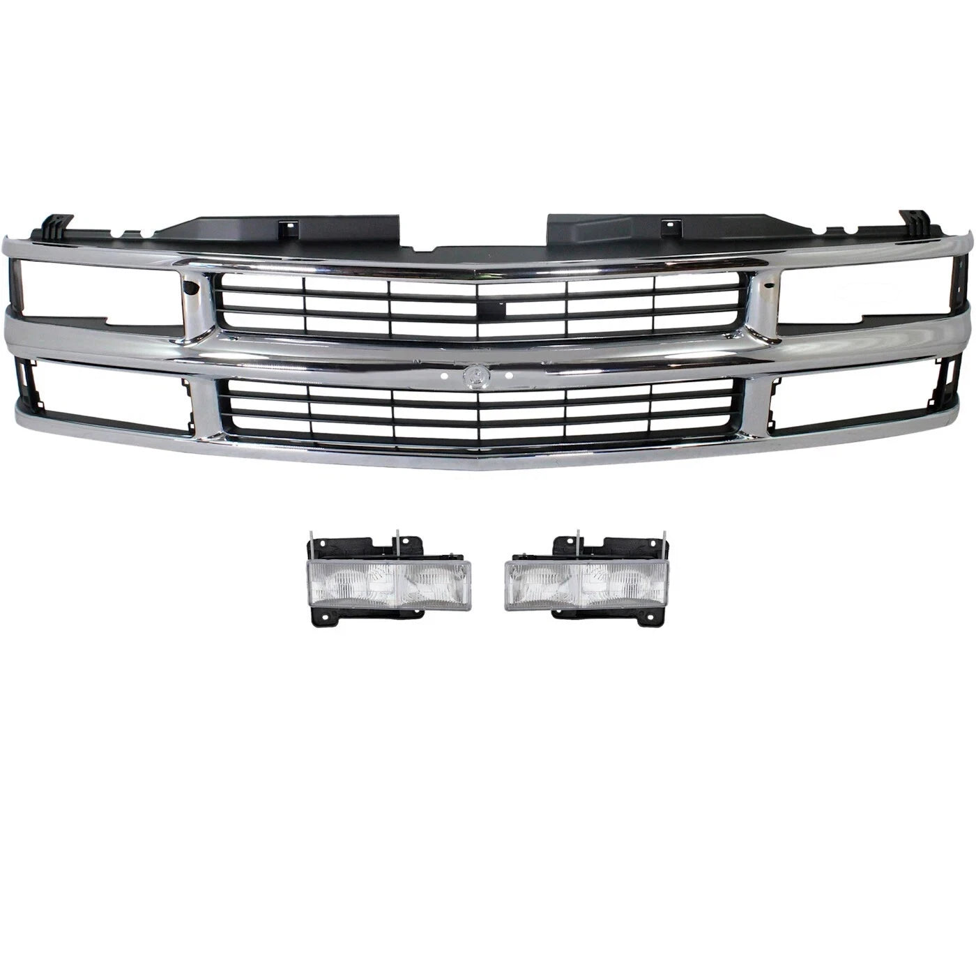 Chevrolet C/K Series 1994-2000 Grille with Headlights Set - 3-pc Kit