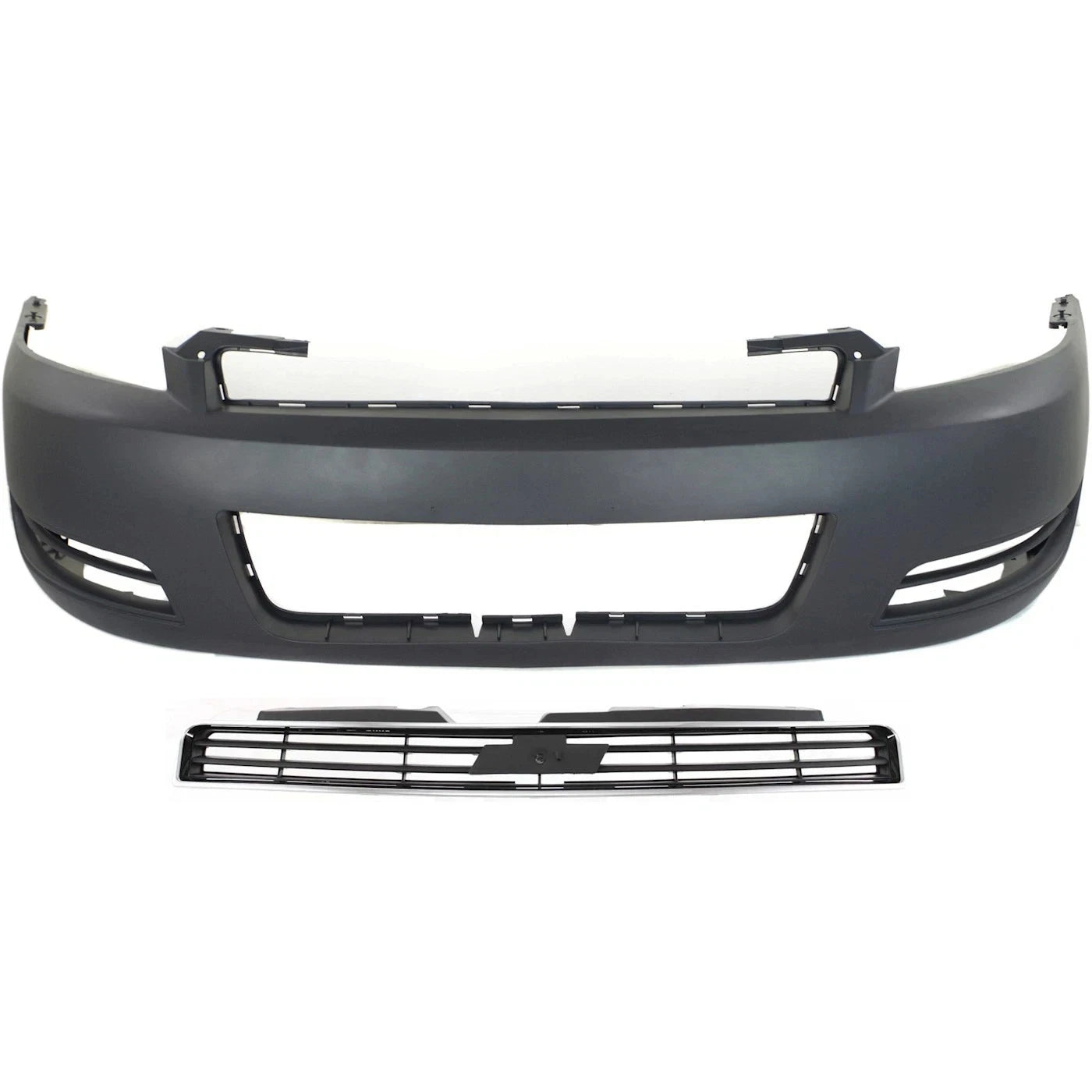 CHEVROLET IMPALA 2006‑2011 Front Bumper Cover Kit – Primed + Grille