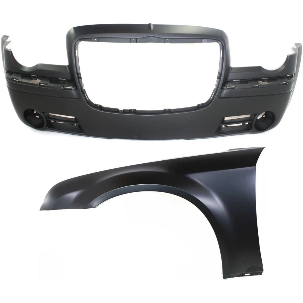 Chrysler (300) 2005-2010 Front Bumper Cover Kit with Fender – CH1000441 CH1240245